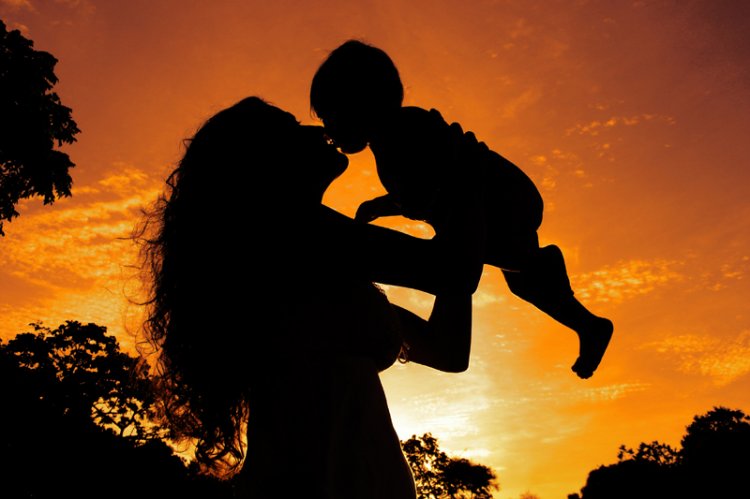 девушка на закате